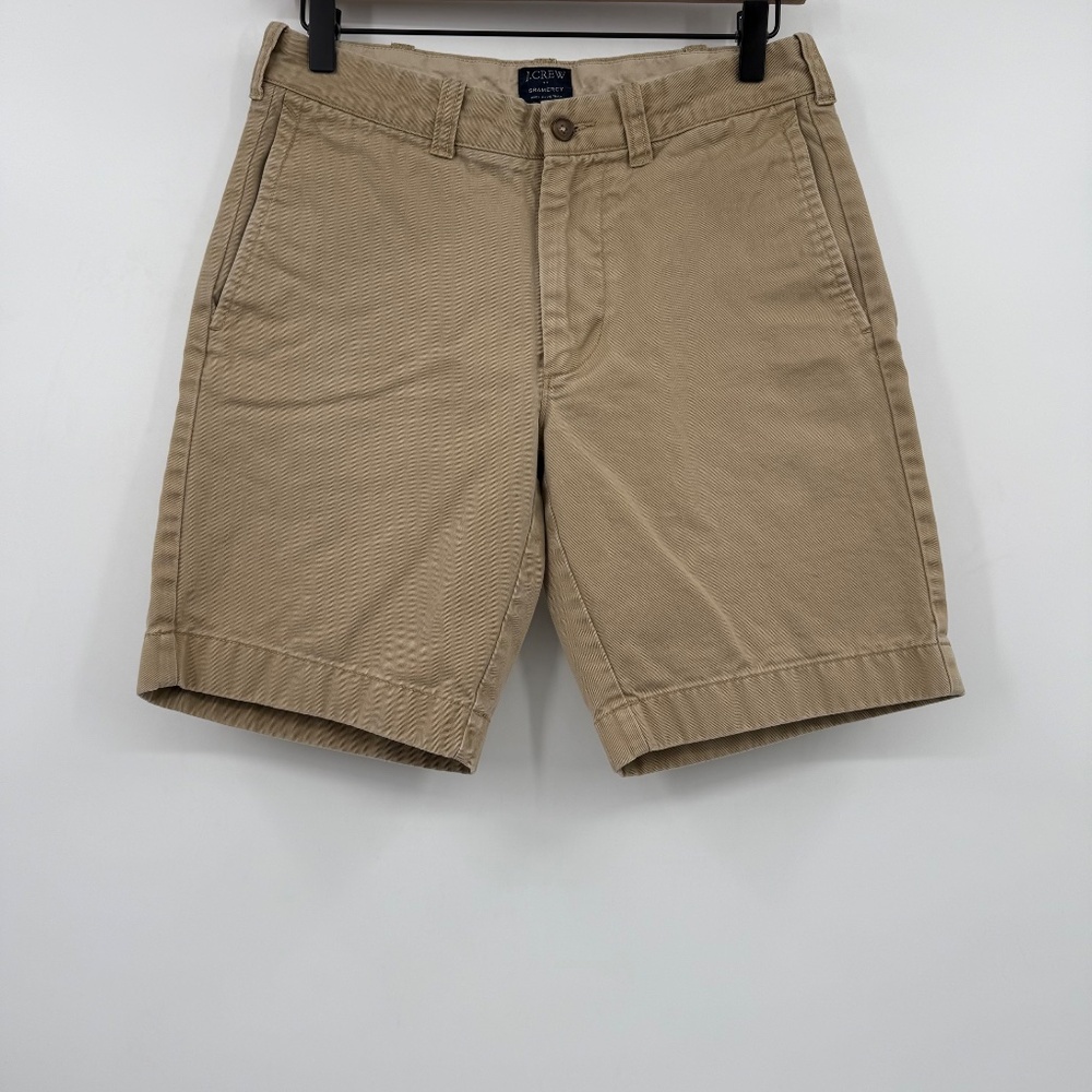 J Crew Shorts Women 29W Beige Khaki Gramercy Bermuda Walking Cotton Preppy